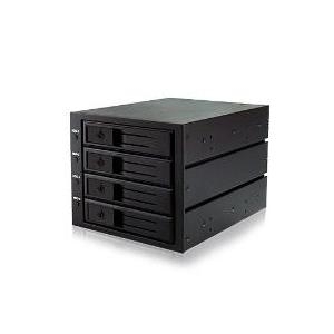 ICY BOX IB-564SSK - Festplatte - SAS - SATA - Serial ATA II - Serial ATA III - Schwarz - Aluminium - SATA (56004)