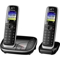 Panasonic KX-TGJ322GB - Schnurlostelefon - Anrufbeantworter mit Rufnummernanzeige - DECT - Schwarz + zusätzliches Handset (KX-TGJ322GB)