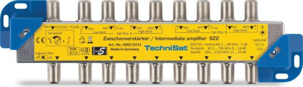 TechniSat 9Z2 - RF-Verstärker / -Splitter - Silber, Gelb (0002/3231)