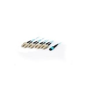 equip Pro - Patch-Kabel - SC multi-mode (M) zu MTP Multimode (W) - 20,0m - Glasfaser - 50/125 Mikrometer - OM4 - Aquamarin (25557807)