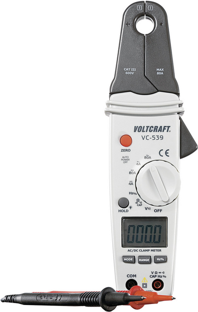 Voltcraft Stromzange, Hand-Multimeter digital VC-539 CAT III 600 V Anzeige (Counts): 4000 (VC-539)