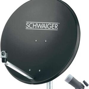 SCHWAIGER SAT Anlage 80 cm 1 Teilnehmer Single-LNB Anthrazit