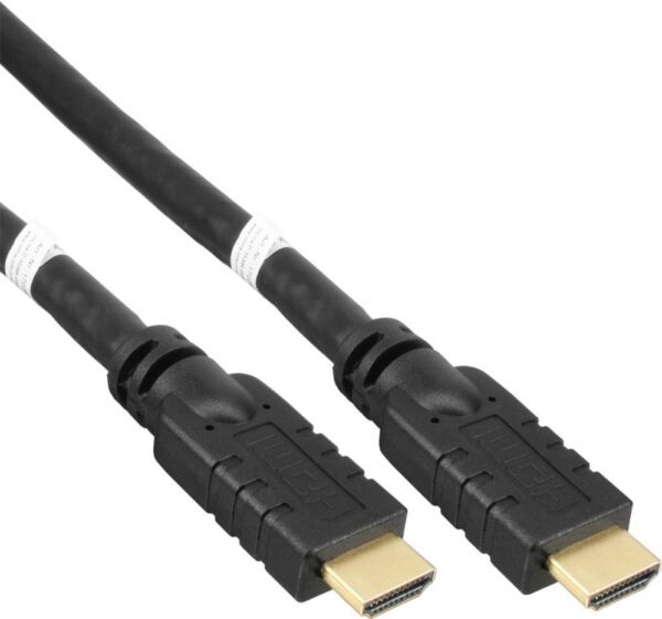 InLine High Speed - HDMI-Kabel mit Ethernet - HDMI männlich zu HDMI männlich - 40,0m - Schwarz (17040P)