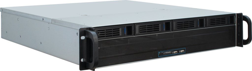 Inter-Tech IPC 2U-2404L - Rack-Montage - 2U - micro ATX - SATA/SAS - Hot-Swap - keine Spannungsversorgung (ATX) - USB (88887113)