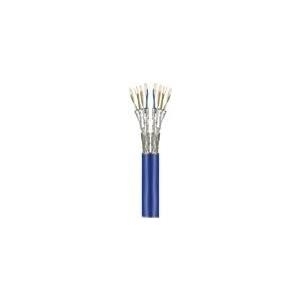 Wentronic goobay - Bulkkabel - 100,0m - SFTP, PiMF -Cat.7a Rohkabel+ - robust - Blau (91896)