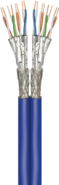 Wentronic GoobayCat.7 RohkabelA+ Duplex-Netzwerkkabel, S/FTP (PiMF), Blau, 500 m - CU, AWG 22/1 (solid), LSZH (91897)