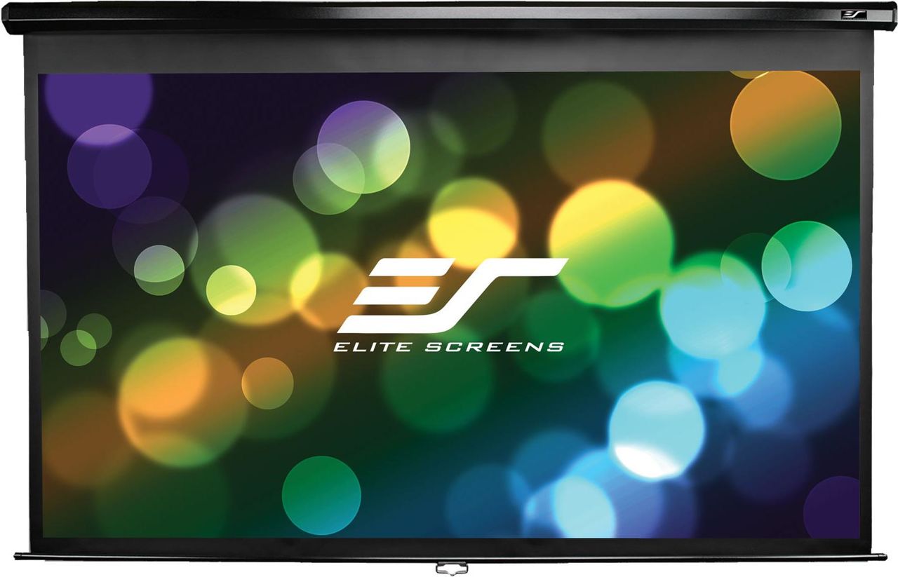 Elite Screens Manual Series M106UWH - Leinwand - Decke montierbar, Wand montierbar - 269 cm (106" ) - 16:9 - MaxWhite - Schwarz (M106UWH)