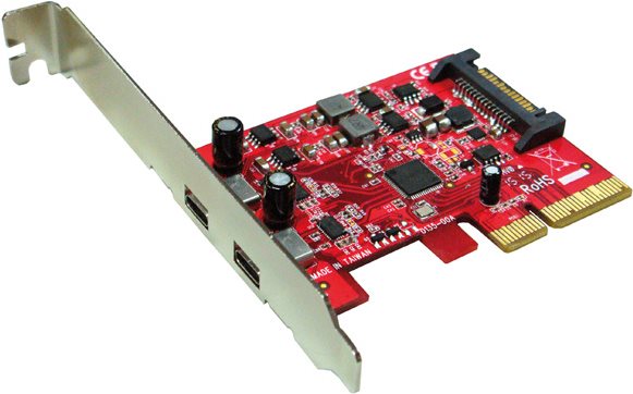 Roline - USB-Adapter - PCIe x4 Low-Profile - USB-C x 2