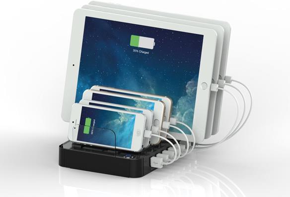 Roline Ladestation - Netzteil - 12 Watt - 4 A - 7 Ausgabeanschlussstellen (7 x 4-piliger USB Typ A)