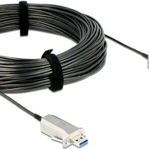 DeLOCK - USB-Kabelsatz (USB / USB2.0 / USB3.0) - aktives Kabel (Signalregenerierung), Flügelschrauben - Schwarz (83740)