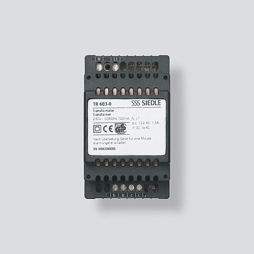 Siedle TR 603-0 - Stromversorgung - Schwarz - Siedle - 0 - 40 °C - CE - 53,5 mm (200035160-00)