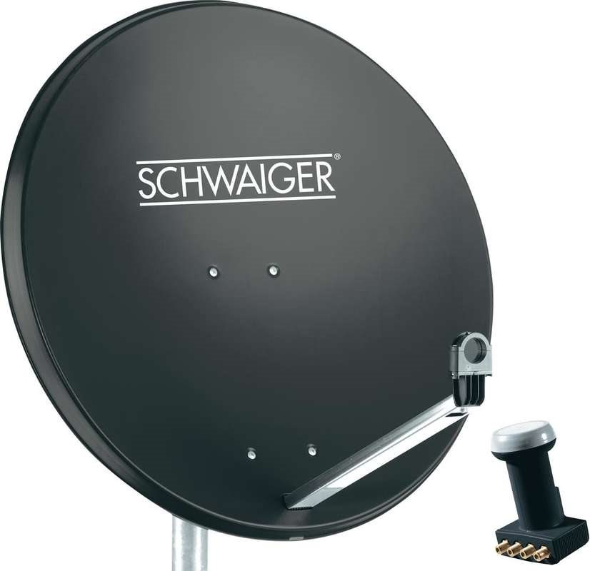 Schwaiger SAT-Anlage ohne Receiver Teilnehmer-Anzahl: 4 (SPI991.1SET)
