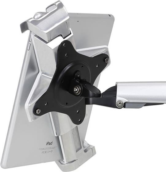 Ergotron - Befestigungskit (Handgelenkkissen, Schienenmontage Halterungsset, Mausablage zum Herausziehen, höhenverstellbare Halterung, Ablage für Barcode-Scanner und Maus, Combo Schwenkarm, Arbeitsfläche mit Tastaturablage) - für LCD-Display / PC-Ausrüstung - Polished Aluminum - Bildschirmgröße: bis zu 61cm (bis zu 61,00cm (24") ) (45-460-026)