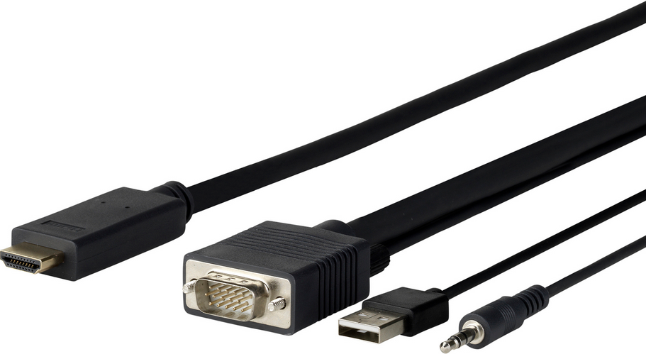 VivoLink Pro - HDMI-Kabel - HDMI männlich zu USB, HD-15 (VGA), Stereo Mini-Klinkenstecker männlich - 1 m (PROVGAHDMI1)