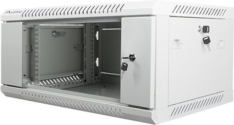 Lanberg Rack Wandschrank 48,30cm (19") 4U/600X450 Glastür grau (WF01-6404-10S)