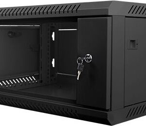 Lanberg Rack Wandschrank 48,30cm (19") 4U/600X450 Glastür schwarz (WF01-6404-10B)