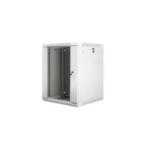 Lanberg WF01-6615-10S - Wandmontiertes Regal - 15U - 60 kg - Sperrschloss - Ablageschienen - Verbessertes Kabelmanagement (WF01-6615-10S)