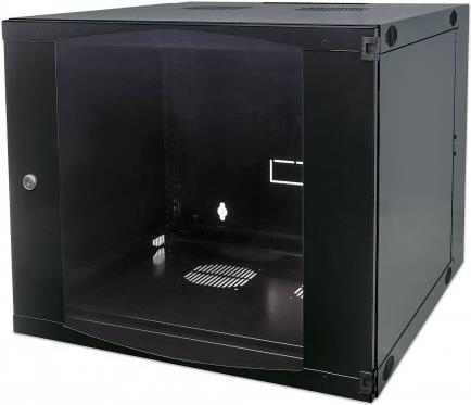 Intellinet Double Section - Wandschrank - Schwarz, RAL 7021 - 9U - 48,3 cm (19") (713849)