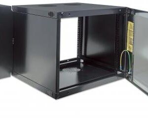 Intellinet Double Section - Wandschrank - Schwarz, RAL 7021 - 6U - 48,3 cm (19") (713825)