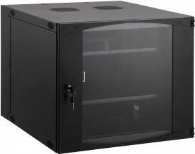 Intellinet Double Section - Wandschrank - Schwarz, RAL 7021 - 12U - 48,3 cm (19") (713788)