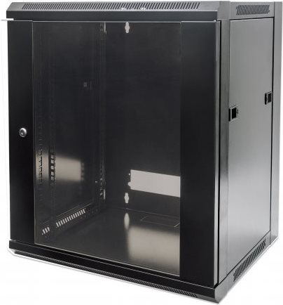 Intellinet Double Section - Wandschrank - Schwarz, RAL 7021 - 6U - 48,3 cm (19") (713740)