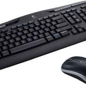 Logitech Wireless Combo MK330 - Tastatur-und-Maus-Set - kabellos - 2,4 GHz - Französisch - Schwarz (920-003968)