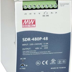 MEAN WELL Stromversorgung 480W Metallisch Netzteil (SDR-480P-48)