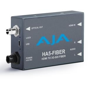 AJA HA5-Fiber - Aktiver Videokonverter - Grau - 1920 x 1080 - - - 480p,525i,576p,625i,720p,1080i,1080p - HDMI - 100 - 240 V (HA5-Fiber)