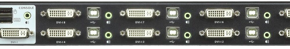 ATEN CL6708MW - KVM-Konsole mit KVM-Switch - 8 Anschlüsse - USB - 43,9 cm (17.3") - Rack - einbaufähig - 1920 x 1080 - DVI-I - 1U (CL6708MW D)