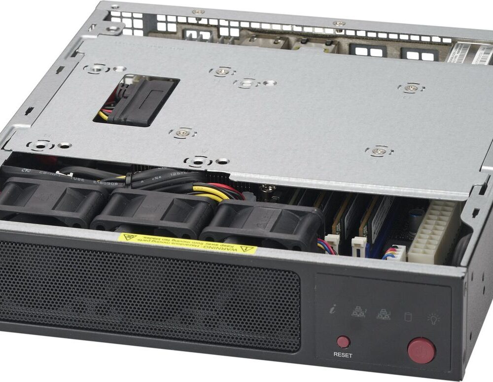 Super Micro Supermicro SC101F - Ultra Small Form Factor - Mini-ITX - ohne Netzteil - Schwarz (CSE-101F)