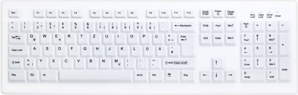 Active Key MedicalKey AK-C8100 - Tastatur - kabellos - 2,4 GHz - Deutsch - weiß (AK-C8100F-FU1-W/GE)