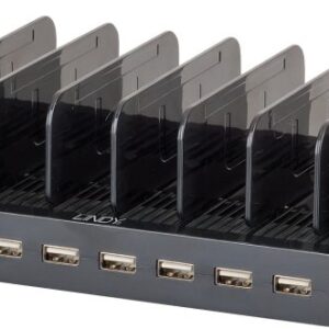 Lindy - Netzteil - 2,4 A - 10 Ausgabeanschlussstellen (USB (nur Strom)) - Australien, Großbritannien und Nordirland, Vereinigte Staaten, Europa (73309)