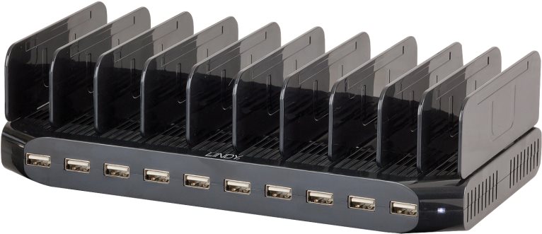 Lindy - Netzteil - 2,4 A - 10 Ausgabeanschlussstellen (USB (nur Strom)) - Australien, Großbritannien und Nordirland, Vereinigte Staaten, Europa (73309)