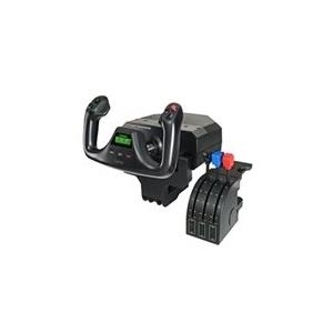 Logitech Saitek Pro Flight Yoke System - Steuerhorn und Gasregler - verkabelt - für PC (945-000004)