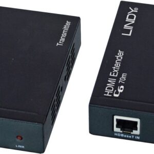 LINDY C6 HDMI 2,0 Extender - Video-/Audio-/Infrarot-Übertrager - HDBaseT - bis zu 70 m (38139)