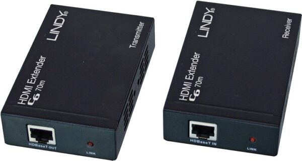 LINDY C6 HDMI 2,0 Extender - Video-/Audio-/Infrarot-Übertrager - HDBaseT - bis zu 70 m (38139)