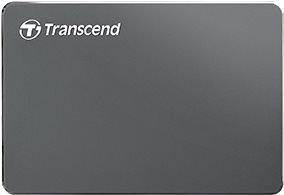 Transcend StoreJet 25C3 - Festplatte - 2 TB - extern (tragbar) - 6.4 cm (2.5") - USB 3.0 - Iron Gray