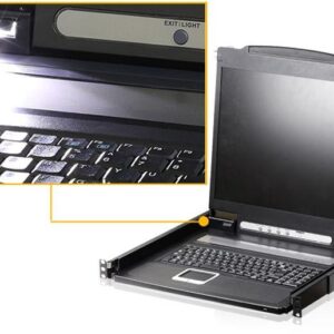 ATEN CL1000N - KVM-Konsole - PS/2, USB - Französisch - 48,3 cm (19") - Rack - einbaufähig - 1280 x 1024 @ 75 Hz - 250 cd/m² - 1000:1 - 5 ms - 1U (CL1000N F)