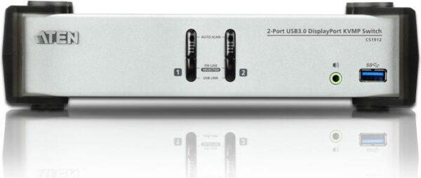 ATEN CS1912 KVMP Switch - KVM-/Audio-/USB-Switch - USB - 2 x KVM/Audio/USB - 1 lokaler Benutzer - Desktop (CS1912-AT-G)