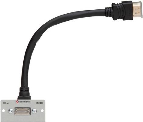 Kindermann Konnect 50 alu - Modulares Faceplate-Snap-In - HDMI