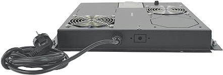 Intellinet - Rack-Lüftereinsatz - mit 2 cooling fans - Wechselstrom 220/240 V - Schwarz, RAL 9005 - 1U - 48.3 cm (19")