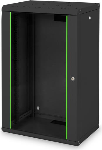 Digitus Unique DN-19 20-U-SW - Schrank - Netzwerkschrank - geeignet für Wandmontage - Schwarz, RAL 9005 - 20U - 48,3 cm (19") (DN-19 20-U-SW)