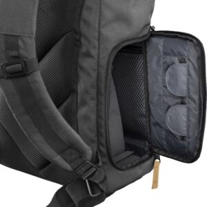 WALSER mantona Luis - Rucksack für Kamera - Nylon, Leder - grün - 35,60cm (14") (1021343)
