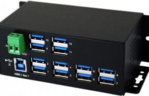 Exsys EX-1112HMS - Hub - 12 x USB 3,1 Gen 1 - an DIN-Schiene montierbar - Gleichstrom (EX-1112HMS)