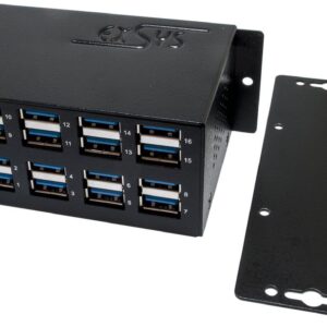 Exsys EX-1113HMS - Hub - 16 x USB 3,1 Gen 1 - an DIN-Schiene montierbar - Gleichstrom (EX-1113HMS)