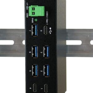 Exsys EX-1196HMS - Hub - 5 x USB 3,1 Gen 1 + 2 x USB-C - an DIN-Schiene montierbar - Gleichstrom (EX-1196HMS)