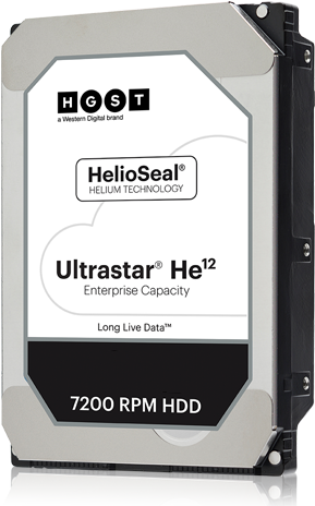 Western Digital / Hitachi Ultrastar DC HC520 HUH721212ALE604 - Festplatte - 12 TB - intern - 3.5" (8.9 cm) - SATA 6Gb/s - 7200 U/min - Puffer: 256 MB (0F30146)