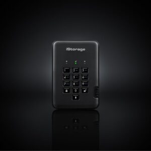 iStorage diskAshur Pro 2 - Festplatte - verschlüsselt - 1TB - extern (tragbar) - USB 3,1 - FIPS 197 - FIPS 140-2 Level 3, 256-bit AES-XTS (IS-DAP2-256-1000-C-G)