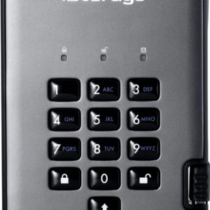 iStorage diskAshur PRO 2 - SSD - verschlüsselt - 1 TB - extern (tragbar) - USB 3.1 - FIPS 197, 256-bit SHA, 256-bit AES-XTS
