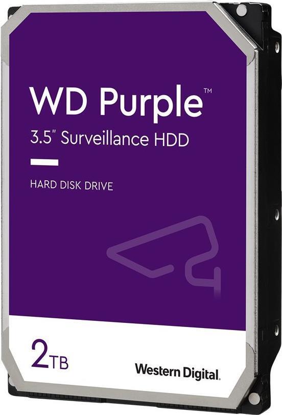 WD Purple Surveillance Hard Drive WD20PURZ - Festplatte - 2 TB - intern - 8.9 cm (3.5") - SATA 6Gb/s - 5400 U/min - Puffer: 64 MB